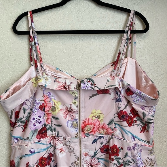 City Chic Blush Floral Daytime Diva Dress size 20 - Picture 9 of 12